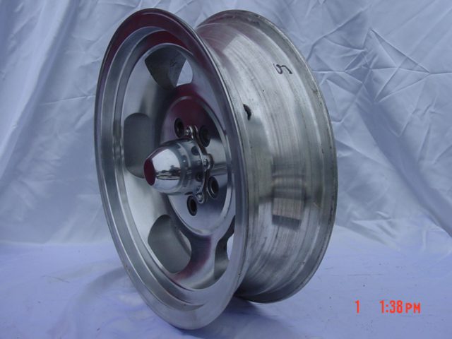 15 X 4.5 Ansen vintage original aluminum slot wheel US Indy ET Western style rim wheels