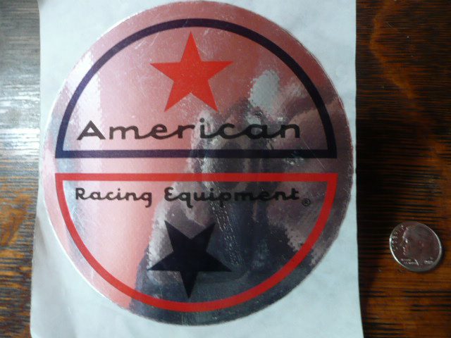 Real vintage American Racing decals for your display case or car window